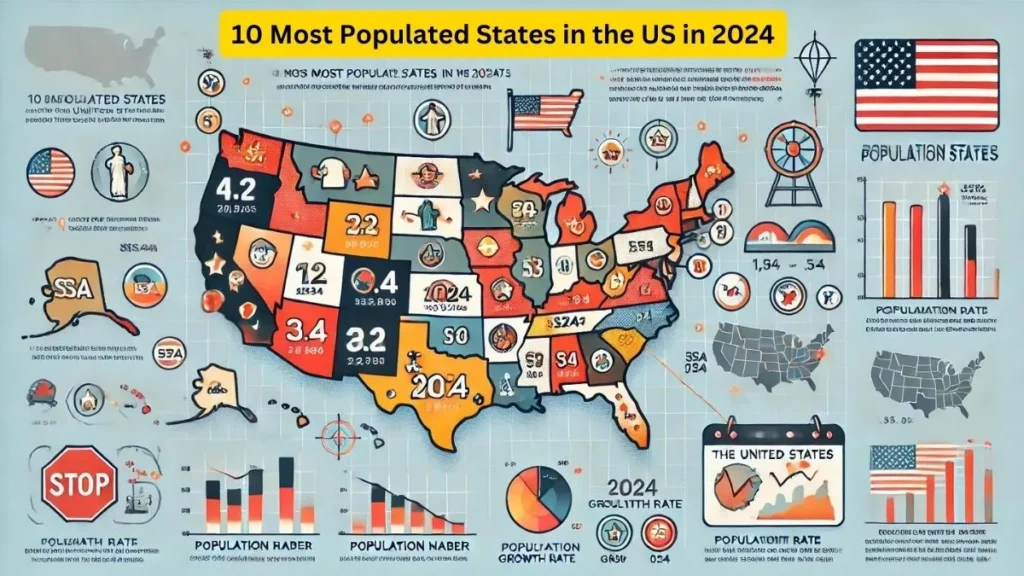 10 Most Populated States in the US in 2024