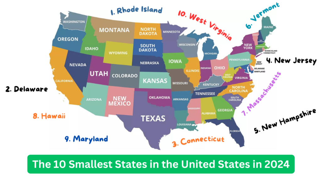 The 10 Smallest States in the United States in 2024