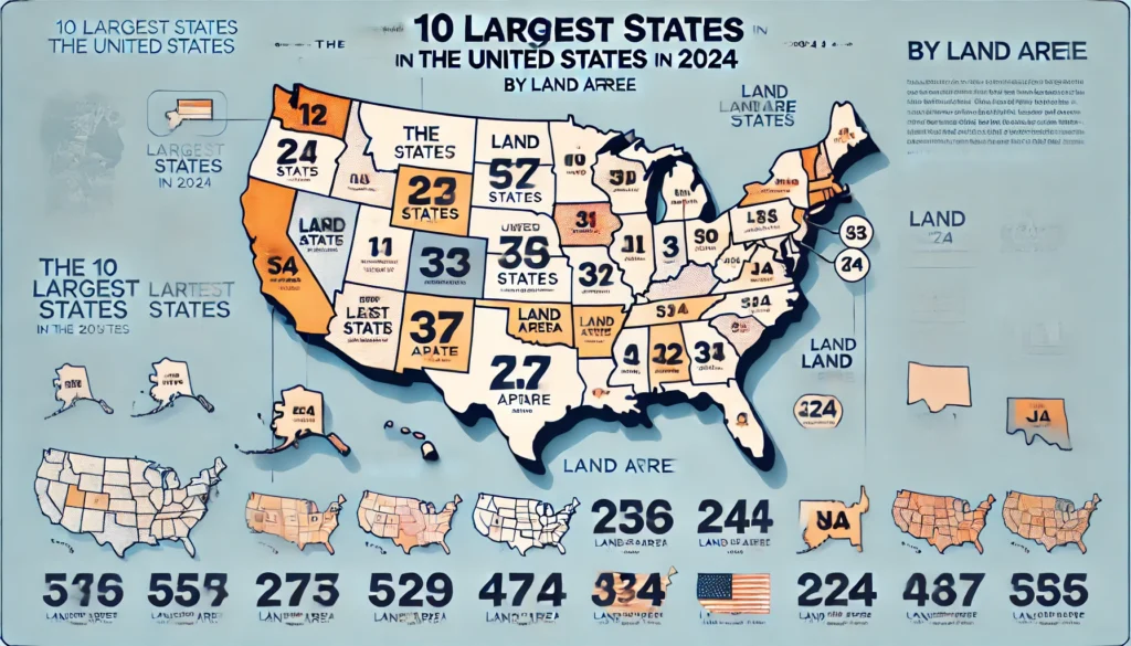 Top 10 Largest States in the United States in 2024