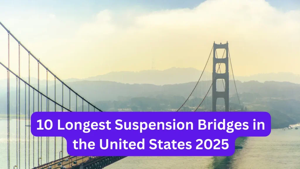 10 Longest Suspension Bridges in the United States 2025